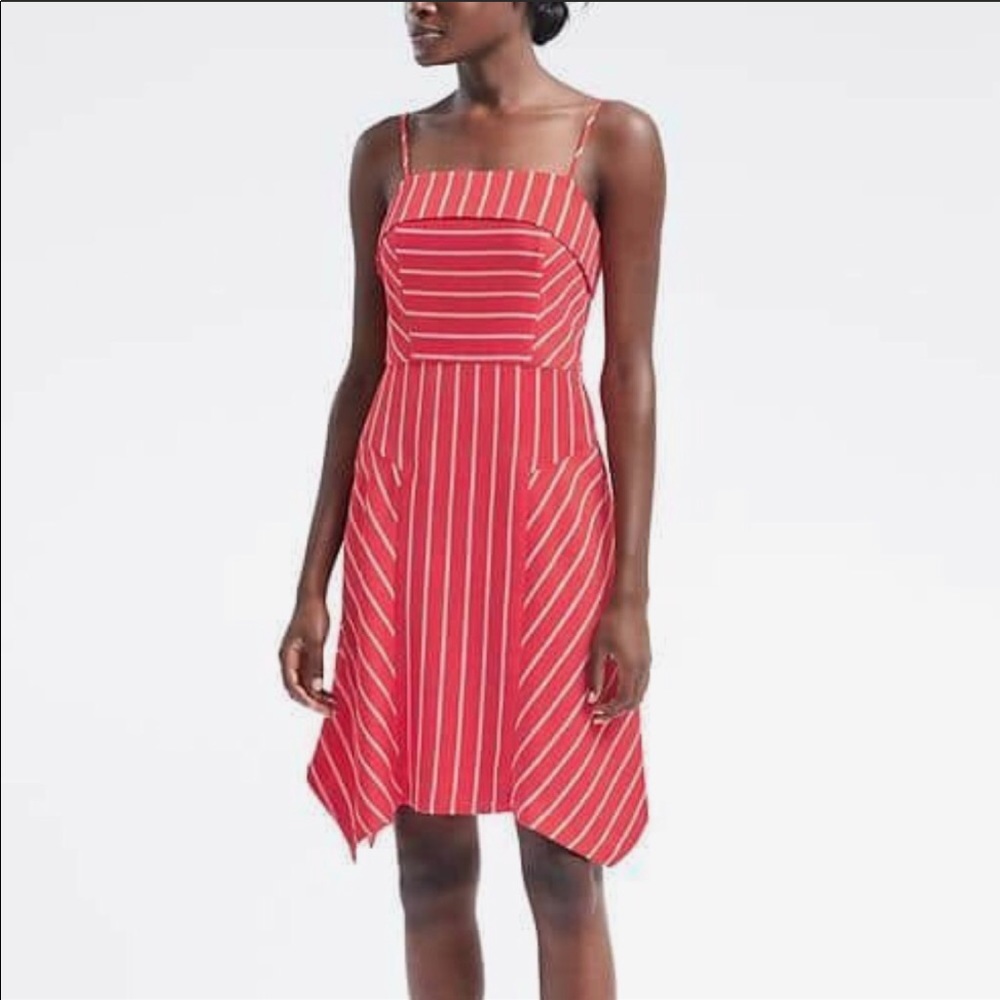 DONATED BR Striped Red Dress